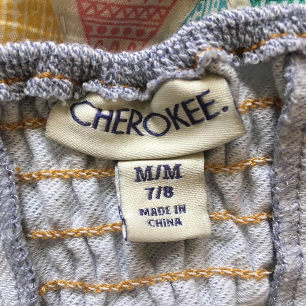 Cherokee girls floral and denim dress - Picture 3 of 5